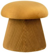 Кадифена табуретка в цвят горчица Hampton - House Nordic