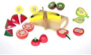 Tooky Toy - Плодове за рязане в щайга, голям комплект