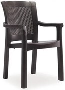 Стол Roma Rattan - Кафяв