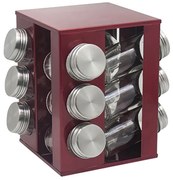 Бурканчета за подправки на стойка ZEPHYR ZP 1217 CS12 – Комплект за организиране на кухня - Червен