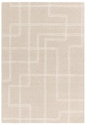 Бежов ръчно изработен вълнен килим 120x170 cm Ada – Asiatic Carpets