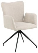 САРЭТТА Бежово (тъкан Басэл 24) - МОДЕРЕН ВЪРТЯЩ СЕ ТАПИЦИРАН СТОЛ ЛОФТ ЗА ДНЕВНА/ ТРАПЕЗАРИЯ/ ОФИС