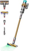 Вертикална прахосмукачка Dyson V15 Detect Аbsolute 447000-01, 660W, 0.76 л, 60 мин автономия, Сензори, 3 режима, LCD, Сив/златист