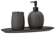 Сив керамичен комплект аксесоари за баня Hrin – Bloomingville