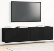 862197 vidaXL ТВ шкафове, 2 бр., черен дъб, 160x30x41 см, инженерно дърво