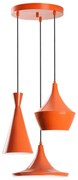 Подвесен полилей на кабел TOM 3xE27/40W/230V оранжев
