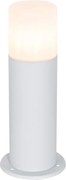 Стояща външна лампа бяла с опал абажур 30см IP44 - Odense