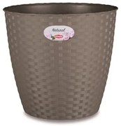 Stefanplast - Кръгла кашпа Natural Line 14 см - гълъбово сиво