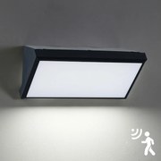 Brilagi - LED външно стенно осветително тяло със сензор TRIANGLE LED/20W/230V черно
