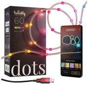 Twinkly TWD060STP-T - LED RGB гирлянд DOTS с регулируема яркост 60xLED 7 m USB Wi-Fi