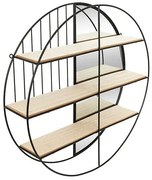 Рафт за стена с огледало atmosphera Zina, Ø56 см