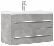 856228 vidaXL Шкаф за мивка, бетонно сиво, 80x38,5x48 см, инженерно дърво