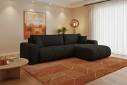 Ъглов диван Furyn L Maxi-Черен