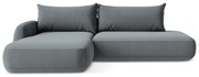 Сиво-син сгъваем ъглов диван (ляв ъгъл) Hale – Makamii