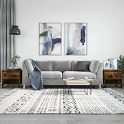 830935 vidaXL Кафе маси, 2 бр, опушен дъб, 50x46x50 см, инженерно дърво