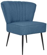 244098 vidaXL Коктейлен стол, син, текстил