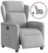 3303123 vidaXL Електрически наклоняем стол, облачно сив, текстил