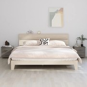 Sonata H Нощни шкафчета HAMAR 2 бр светлосиви 40x35x44,5 см бор масив