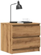 856520 vidaXL Нощно шкафче, дъб артизан, 50x40x43.5 см, инженерно дърво