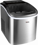Ледогенератор Oliver Voltz OV51447CS, 120W, 12кг/24 часа, 1.3 л, 9 кубчета за цикъл работа, Индикатор за лед и вода, Инокс