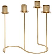 Свещник atmosphera Margy, Метал, Златен, 20 cm