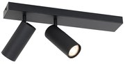 Интелигентен таванен прожектор черен 2-светлини регулируем вкл. 2 Wifi GU10 50mm - Renna