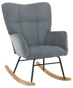 Сиво кадифено люлеещо се кресло Elza – Støraa