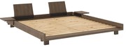 Кафяво двойно легло 180x200 cm от масивен бор с включена подматрачна рамка Social – Karup Design