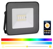 LED RGB Смарт димируем прожектор LED/20W/230V IP65 черен