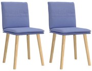 4101265 vidaXL Трапезни столове, 2 бр, дънково сини, текстил