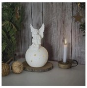 LED коледна декорация LED/0,4W/2xAA керамичен ангел