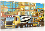 Картина на платно – Машини на строителната площадка