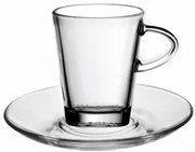 Vitrum - Стъклена чаша за топли напитки с чинийка 220мл - 2бр. BARCHETTA VM-1223001