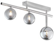 Jupiter 1901 - Плафонен полилей NEPTUN 3xG9/14W/230V матов хром/димно сиво