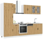 3314800 vidaXL Комплект кухненски шкафове от 8 части Kalmar, инженерно дърво