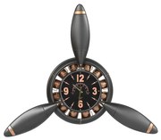 Стенен часовник Home ESPRIT Сив Мед Златен Тъмно сив PVC Метал Витла 118 x 24 x 134 cm