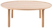 Кръгла масичка за кафе от дъбова дървесина в естествен цвят ø 100 cm Mu - Gazzda