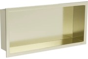 Mexen X-Wall-R нишева лавица с фланец 45 x 20 см, златна четкана - 1950452010
