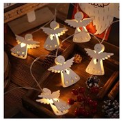 Retlux - LED Коледни лампички 10xLED/2xAA/топло бял 2 м ангели
