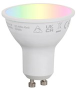 Интелигентна димируема LED крушка GU10 50mm Опал RGBW 4.7W 400lm 2700-6500K