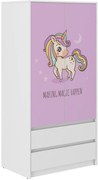 Детски гардероб с мотив на розов еднорог 180x55x90 cm