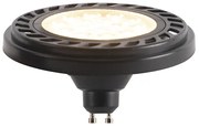 GU10 Димируема LED AR111 Черна 8W 600lm 2700K
