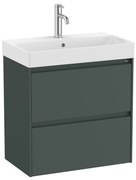 , Конзолен шкаф за баня, A851684513, Roca, с централен умивалник, зелен мат, 60х36х64.5см