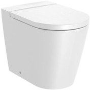 Тоалетна чиния Roca A347526000 ROUND, стояща, долепена до стената, двойно оттичане, Rimless, 37x56x44см