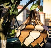 Полилей от дърво, с флорални мотиви /модел L040001/