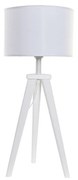 Настолна лампа DKD Home Decor Бял полиестер Дървен 220 V 50 W