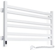 Сушилник за кърпи за баня AVANGARD с термостат, 316W/230V, 50,6 cm, IP44, бял, десен