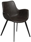 Тъмносив тапициран трапезен стол с подлакътници Hype – DAN-FORM Denmark