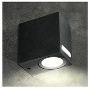 Екстериорен аплик QUERK 1xGU10/35W/230V IP54 8 см черен