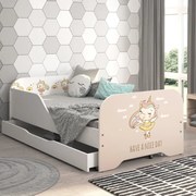 Детско легло 140 x 70 cm с мотив на еднорог